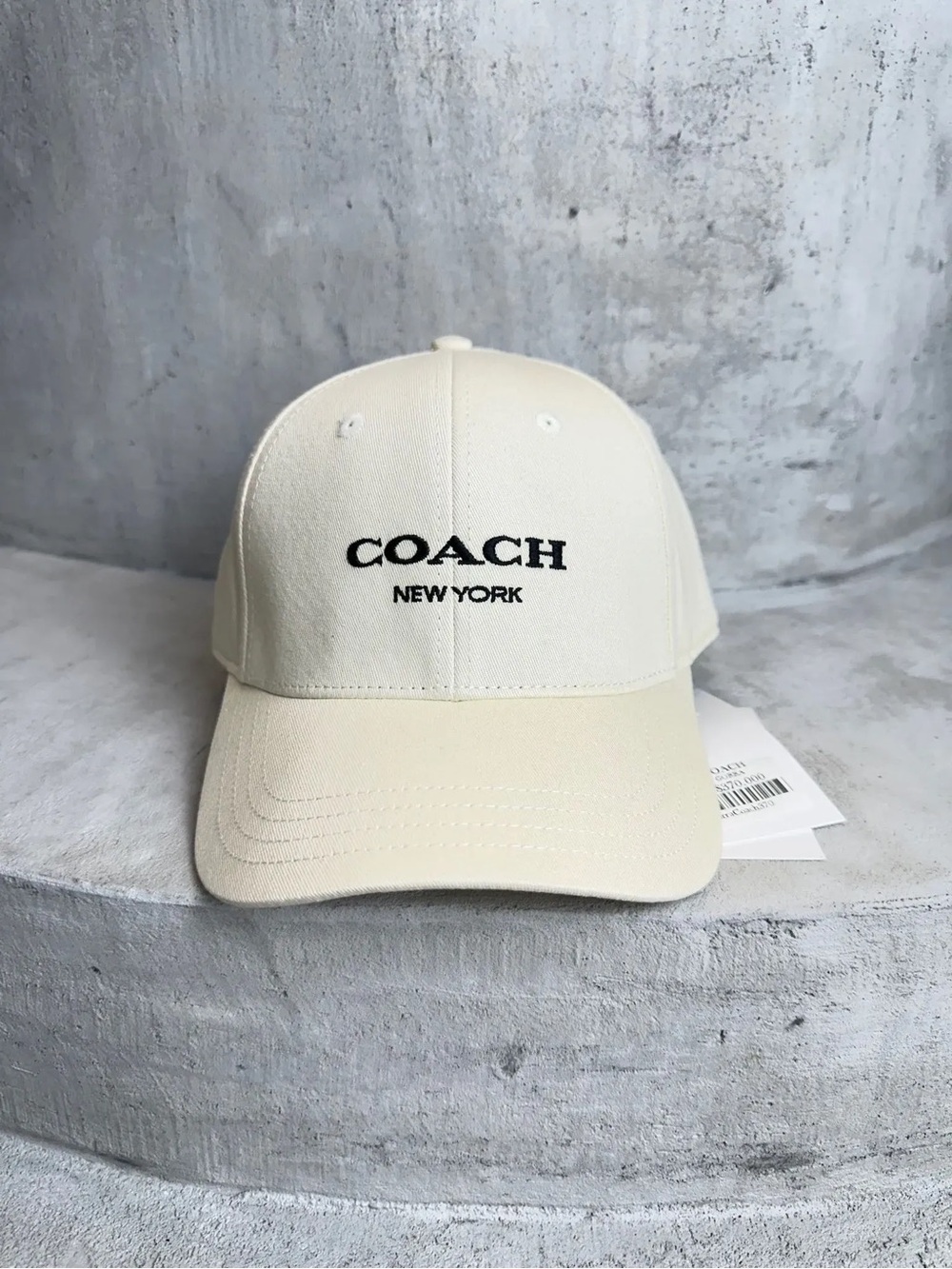 Coach Cream Logo Baseball Hat